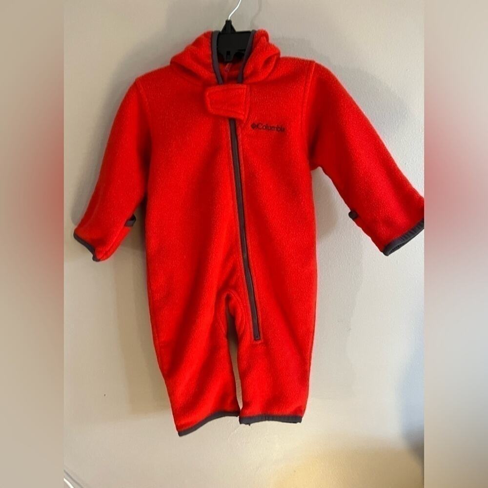 COLUMBIA BOYS FLEECE “DINO” WINTER ONESIE SIZE 6 MONTHS